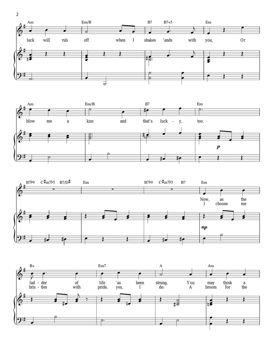 Chim Chim Cher-ee (from Mary Poppins) Piano, Vocal scores gallery preview page 2