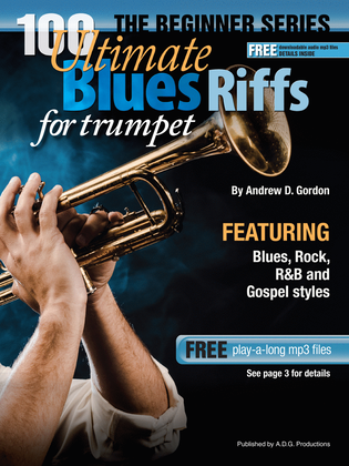 Book cover for 100 Ultimate Blues Riffs for Trombone Beginner Level