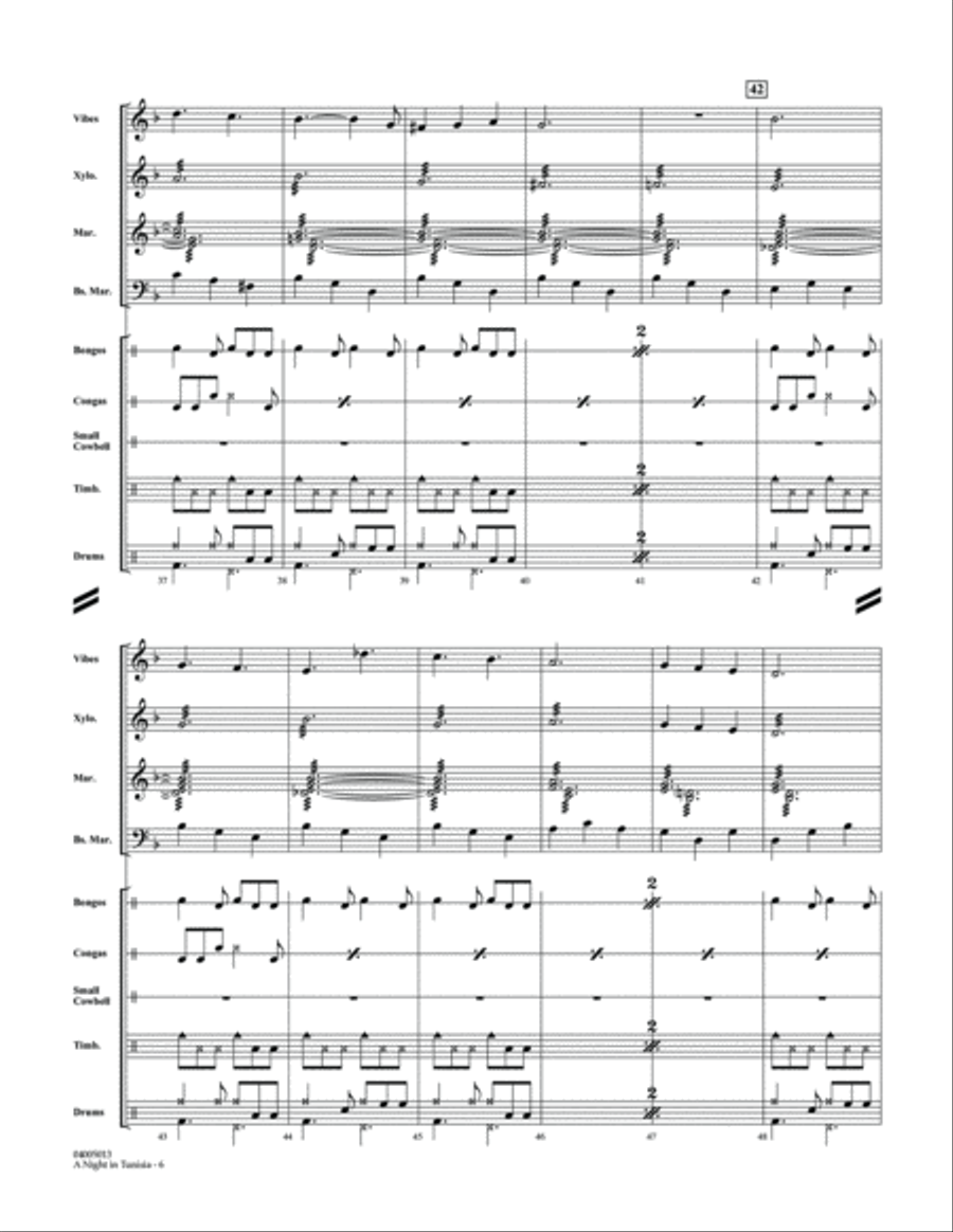 A Night in Tunisia - Full Score Concert Band scores gallery preview page 6