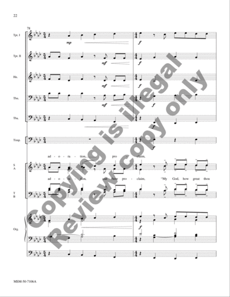 How Great Thou Art (Full Score) Choir scores gallery preview page 11