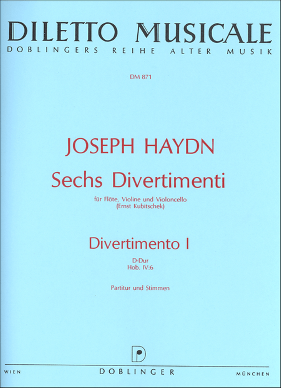6 Divertimenti: Divertimento I D-Dur Hob. IV:6 Flute scores gallery preview page 1