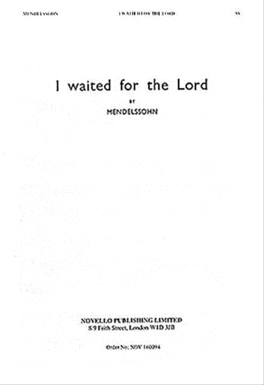 I Waited for the Lord 2-Part scores gallery preview page 1