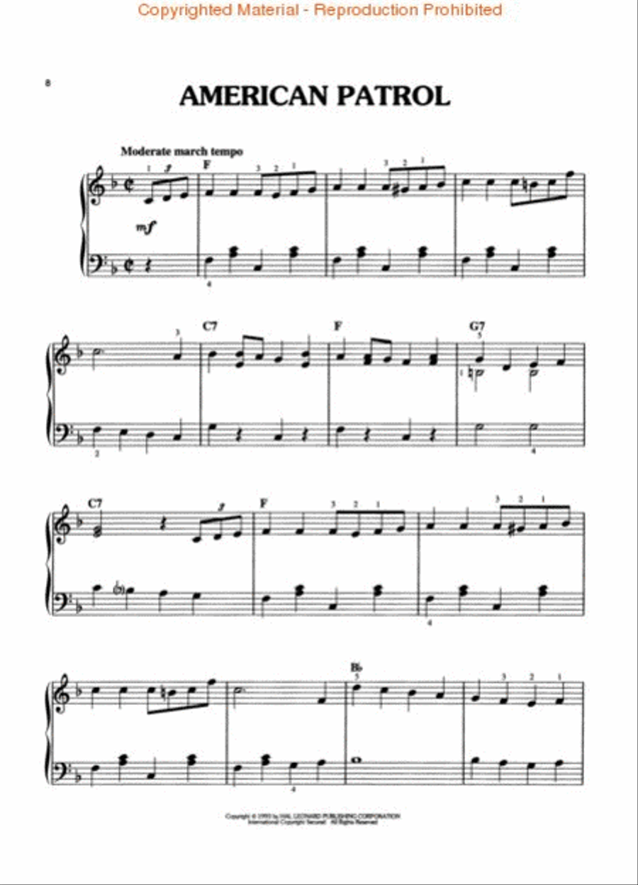 Patriotic Gems - Easy Piano Easy Piano scores gallery preview page 3