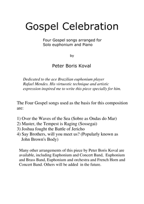 Gospel Celebration arranged for Solo Euphonium and Piano