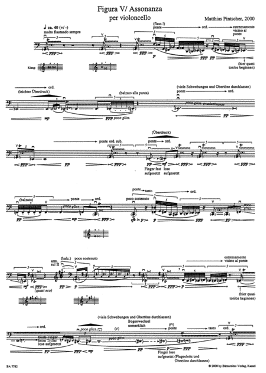 Figura V / Assonanza per violoncello (2000) Cello scores gallery preview page 2