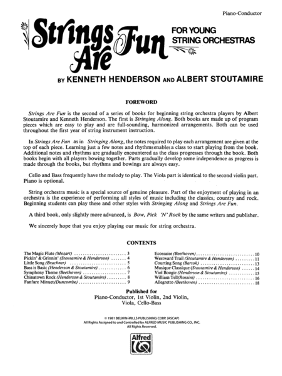 Strings Are Fun, Level 1 String Orchestra scores gallery preview page 2