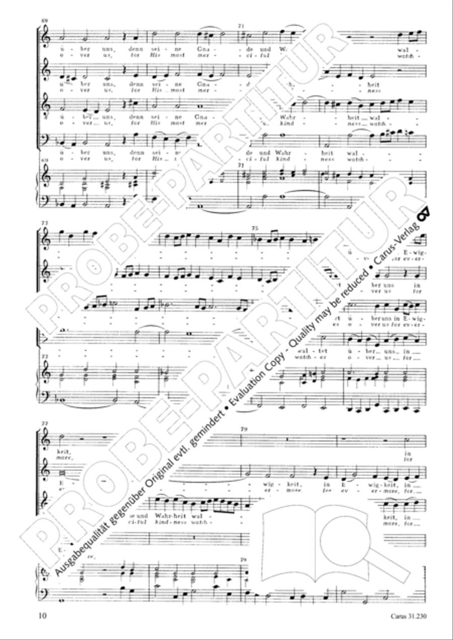 Praise ye the Lord, all ye nations (Lobet den Herrn, alle Heiden) 4-Part scores gallery preview page 11