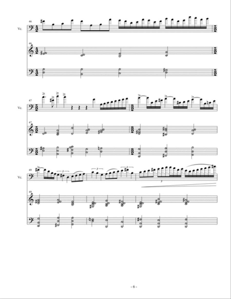 Hymn of Peace for Cello and Piano Piano scores gallery preview page 6