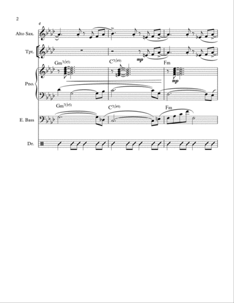 Lullaby Of Birdland Large Ensemble scores gallery preview page 2