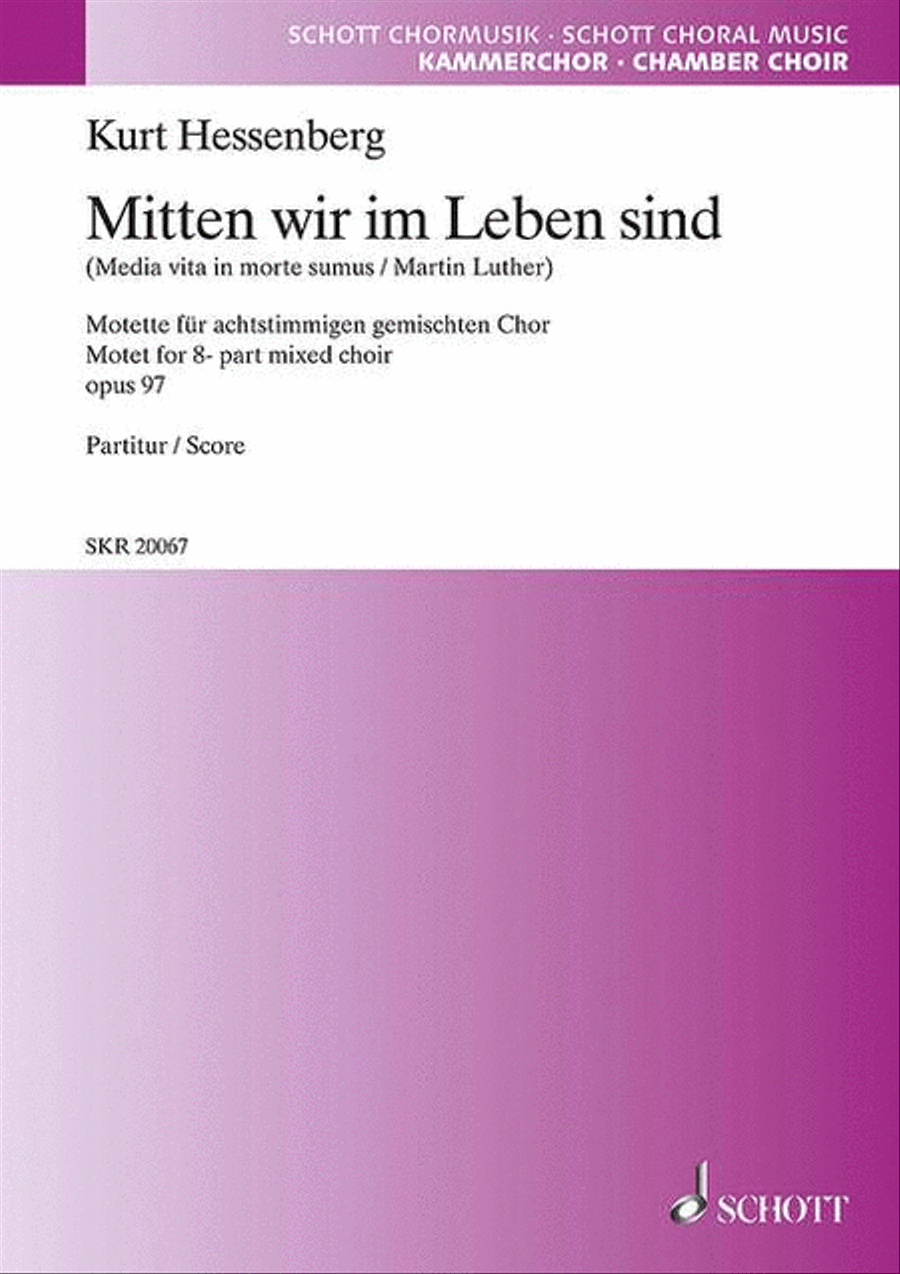 Mitten wir im Leben sind SSAATTBB scores gallery preview page 1