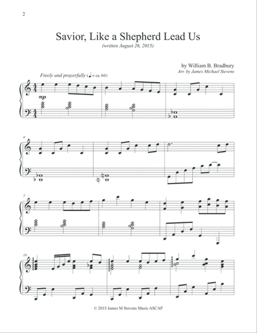 Savior Like a Shepherd Lead Us Piano Solo scores gallery preview page 2
