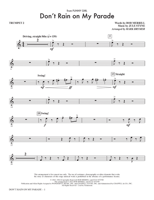 Book cover for Don't Rain On My Parade (from Funny Girl) (arr. Mark Brymer) - Trumpet 2