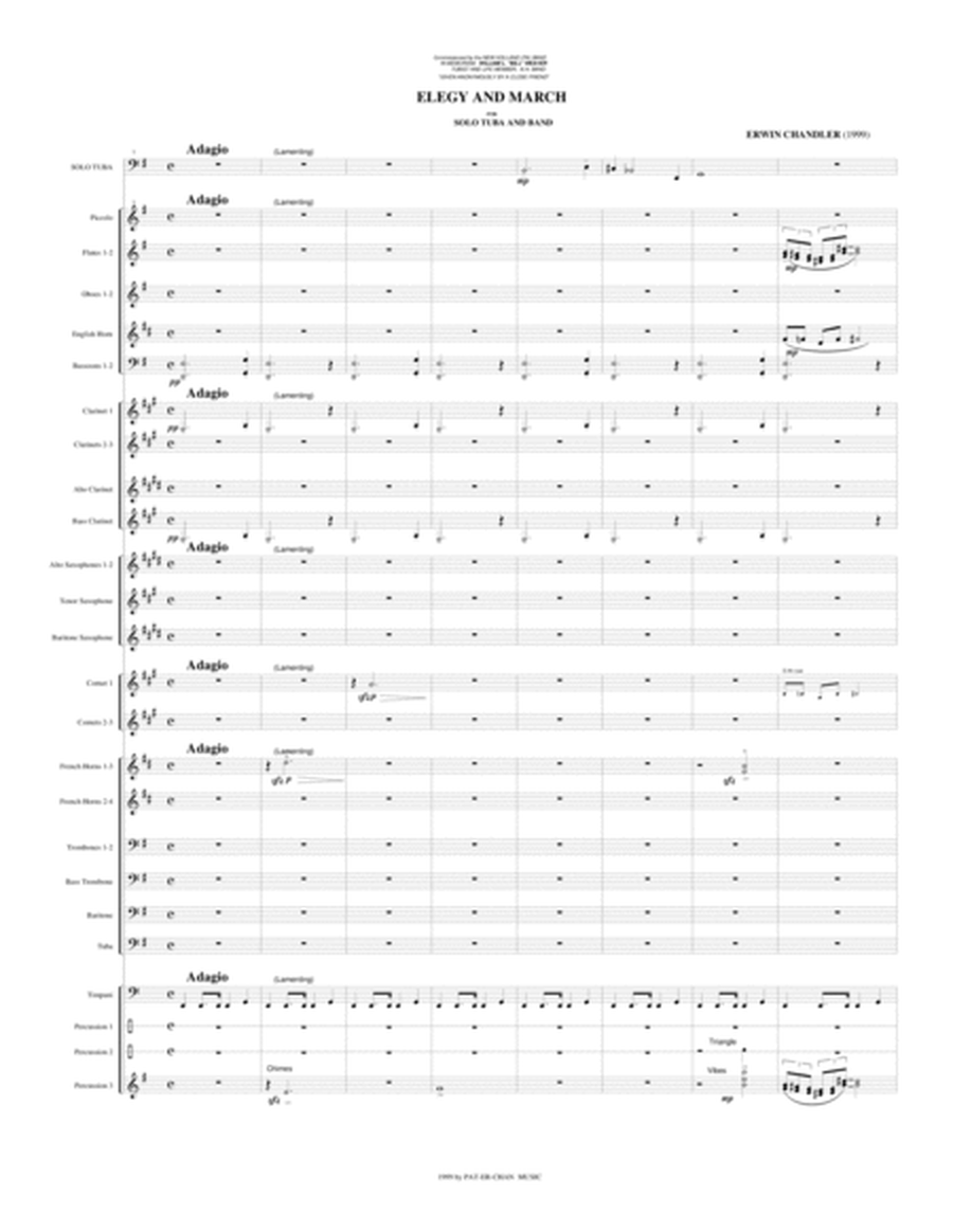 ELEGY AND MARCH TUBA AND BAND image number null