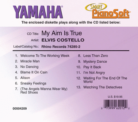 Elvis Costello - My Aim Is True - Piano Software