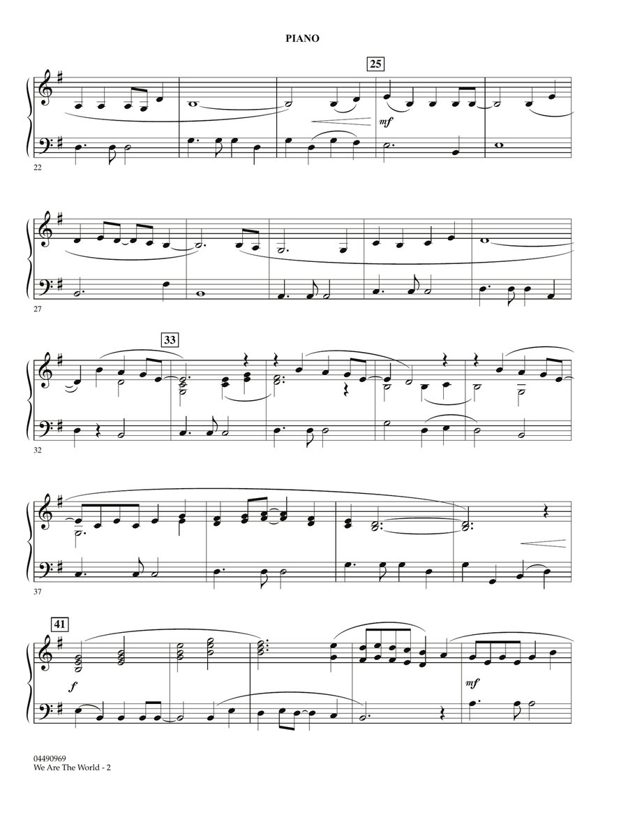 We Are The World - Piano Orchestra scores gallery preview page 2