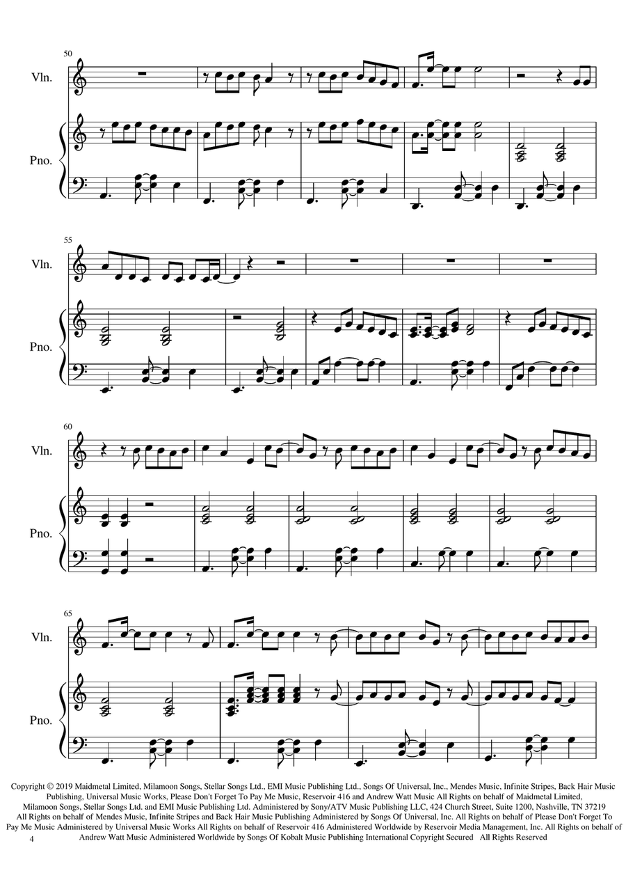 Senorita Violin Solo scores gallery preview page 4