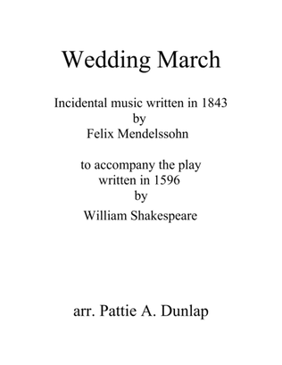 Book cover for Wedding March, Mendelssohn