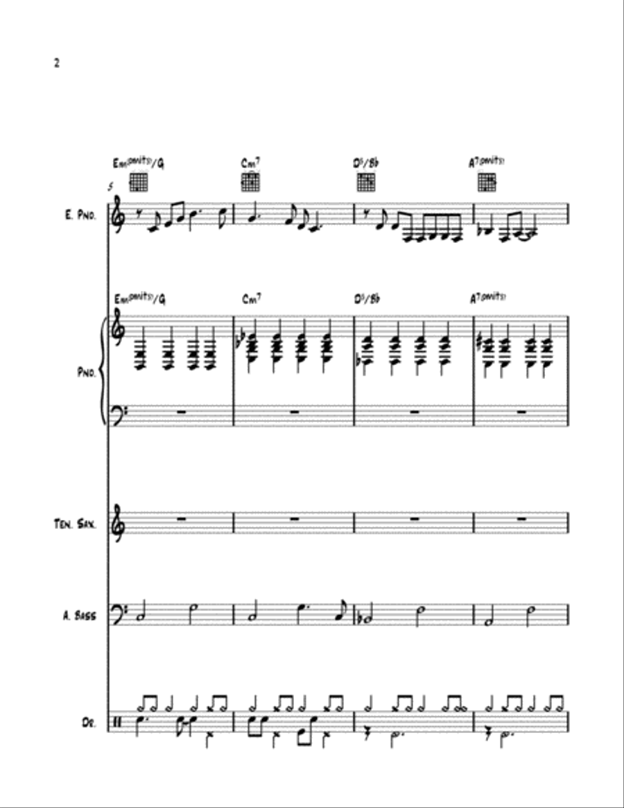 Born Too Late For Love Jazz Ensemble scores gallery preview page 3