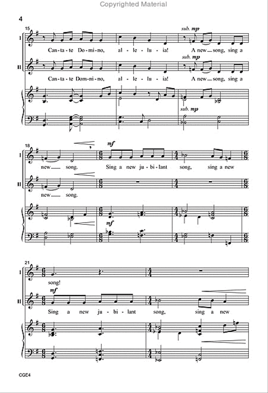 Cantate! (Two-part) SSA scores gallery preview page 4