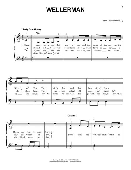 Wellerman Easy Piano - Digital Sheet Music