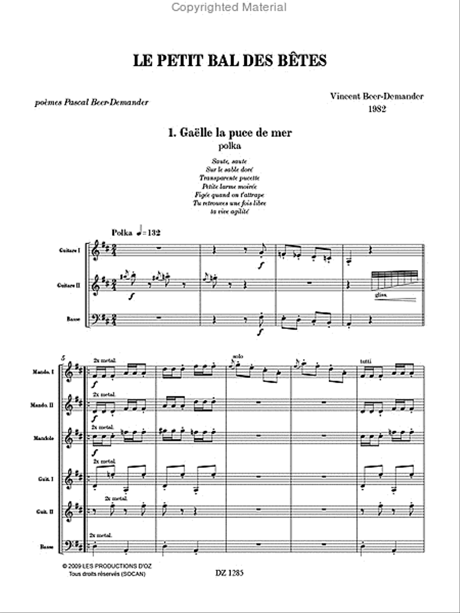 Le petit bal des bêtes Orchestra scores gallery preview page 2