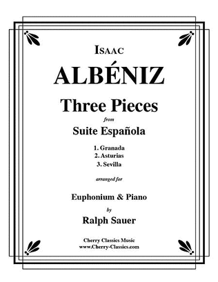 Book cover for Three Pieces from Suite Espanola for Euphonium and Piano