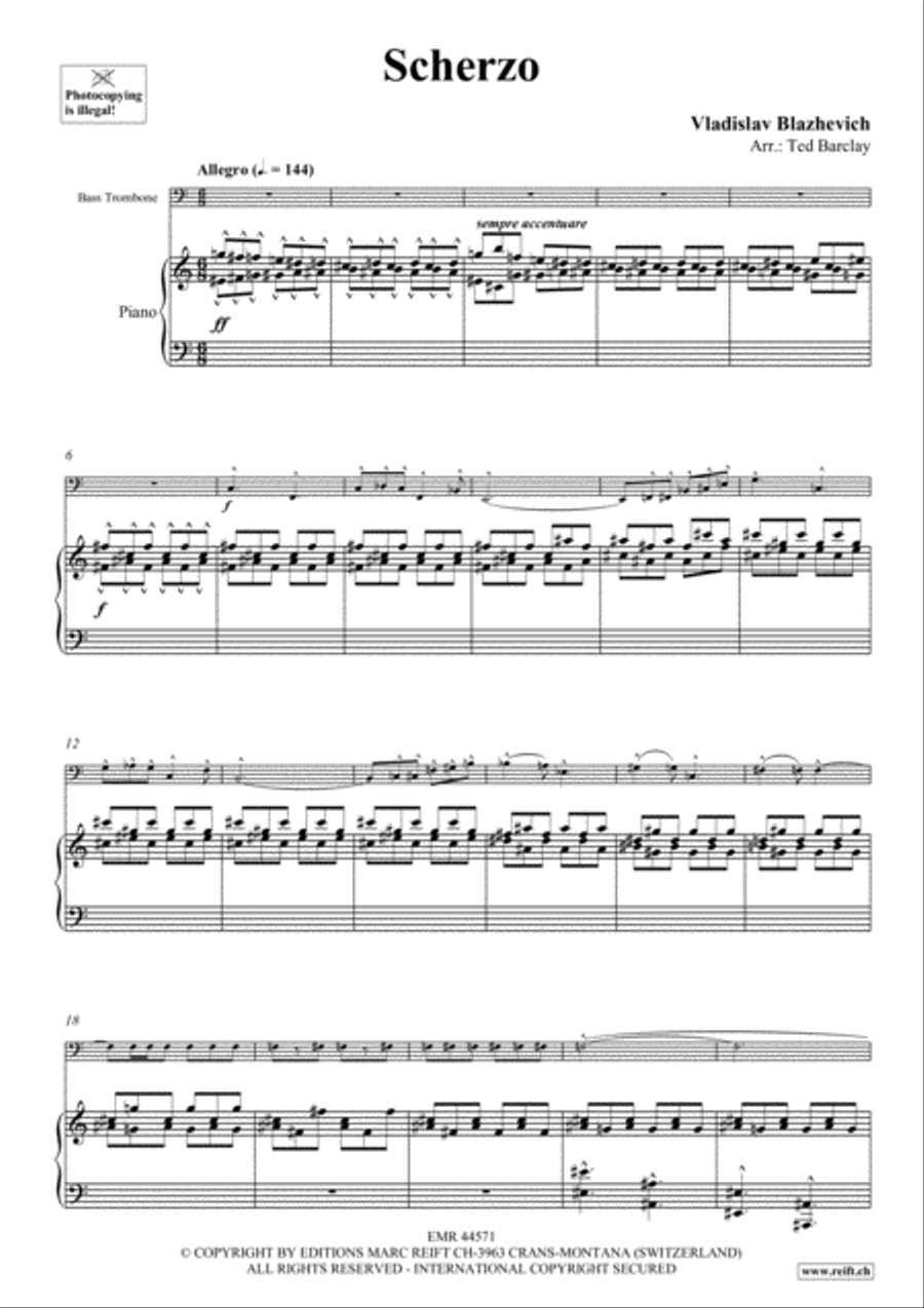 Scherzo Scherzo Bass Trombone scores gallery preview page 4