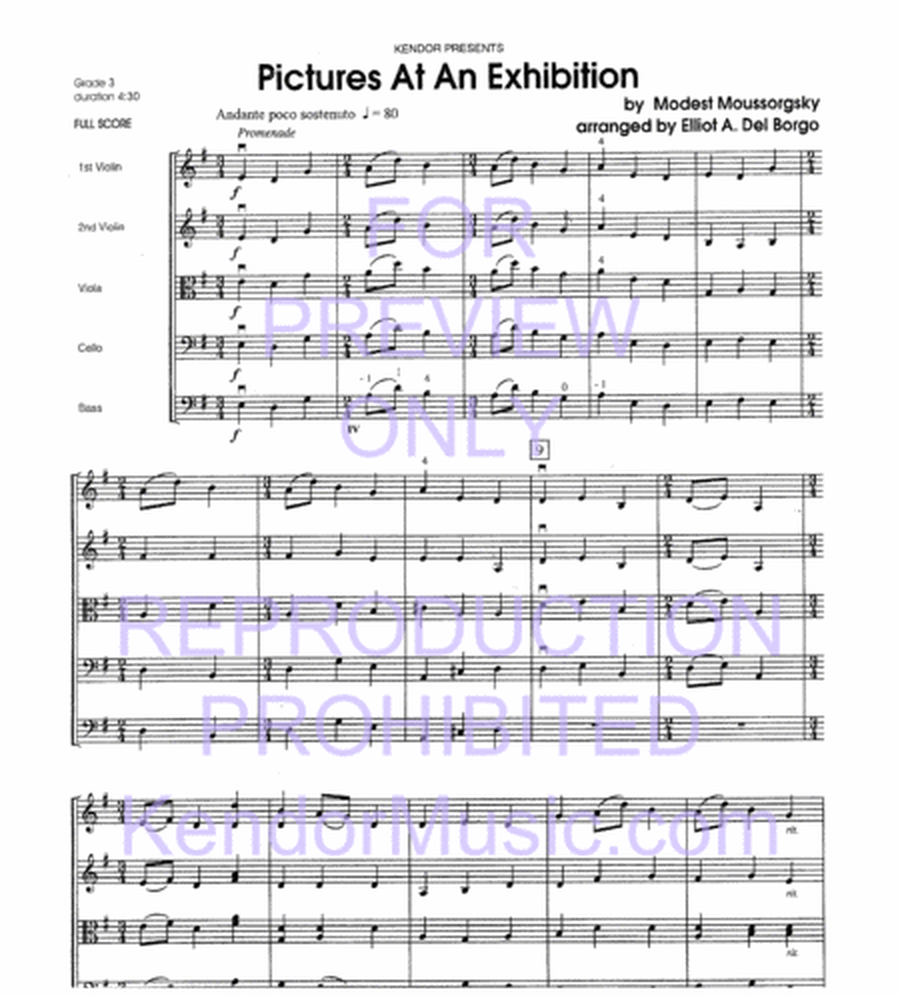 Pictures At An Exhibition (Full Score)