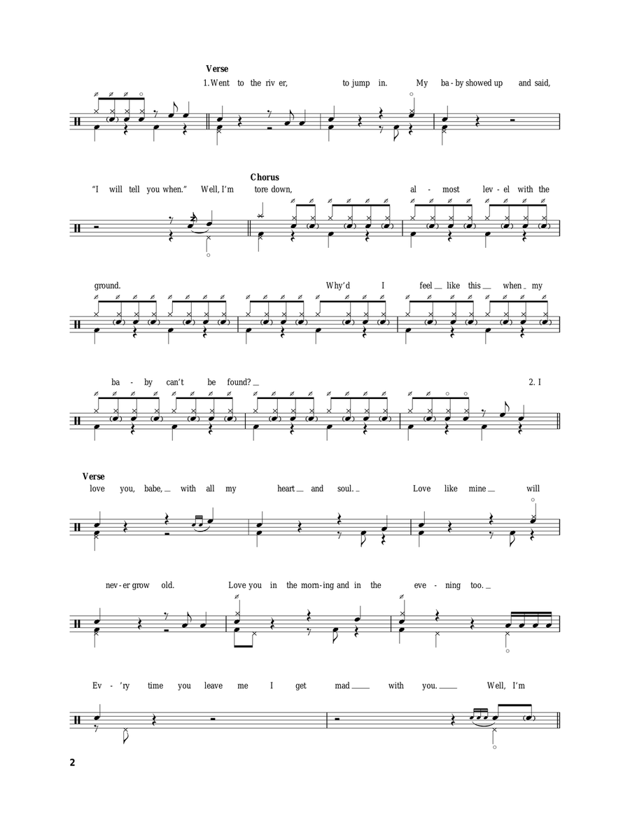 I'm Tore Down Drum Set scores gallery preview page 2