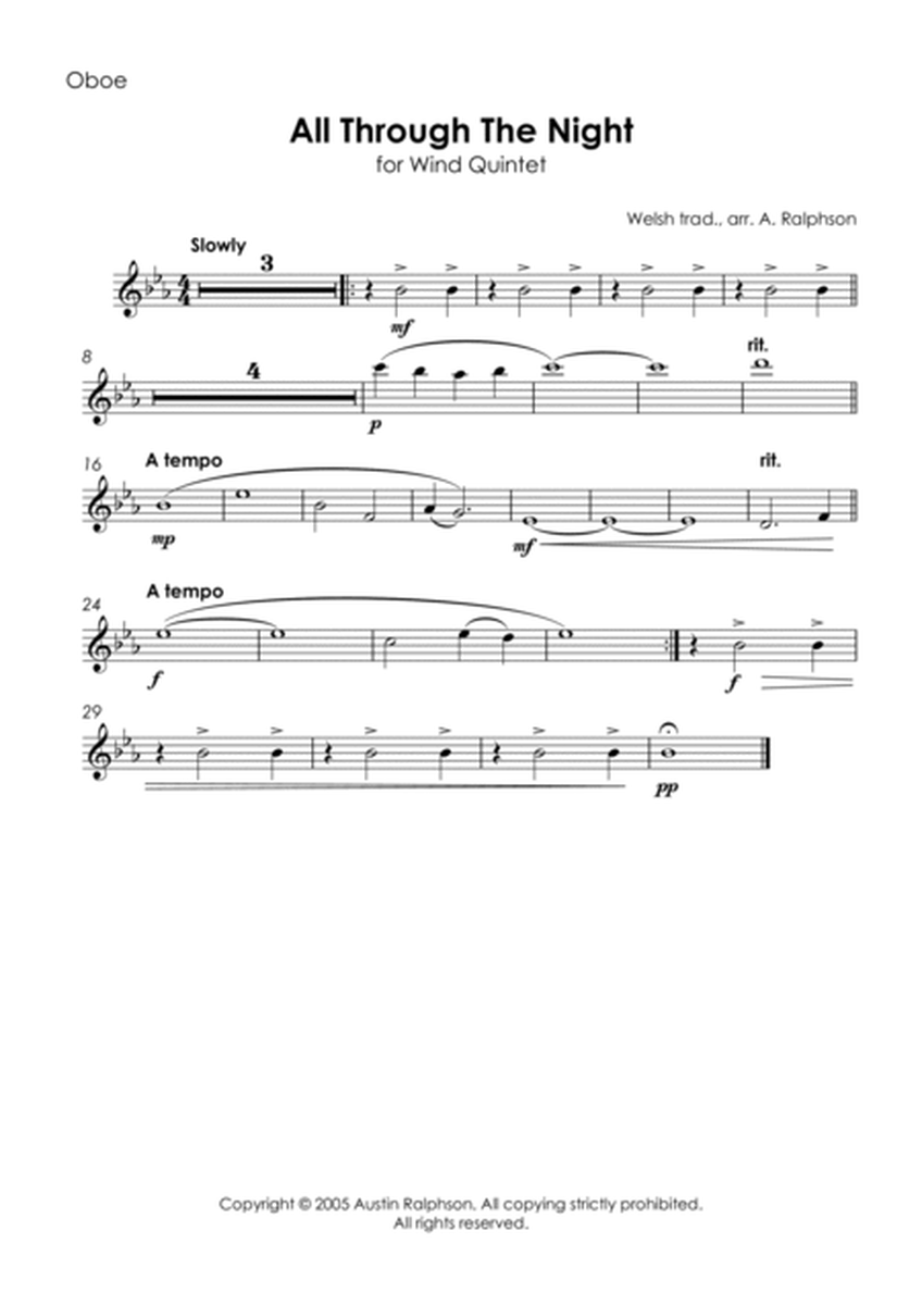 4 Traditional Welsh Songs - wind quintet book image number null