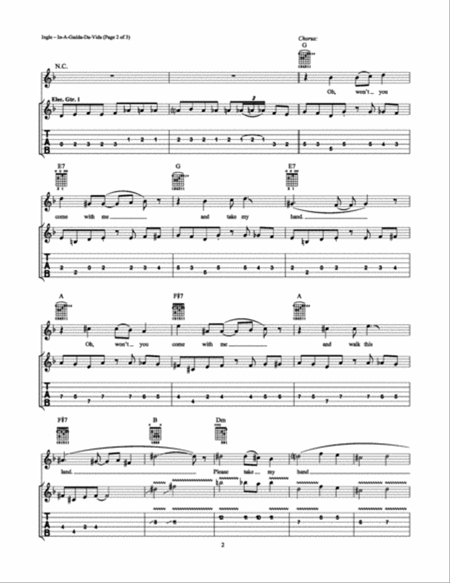 In-A-Gadda-Da-Vida Electric Guitar scores gallery preview page 2