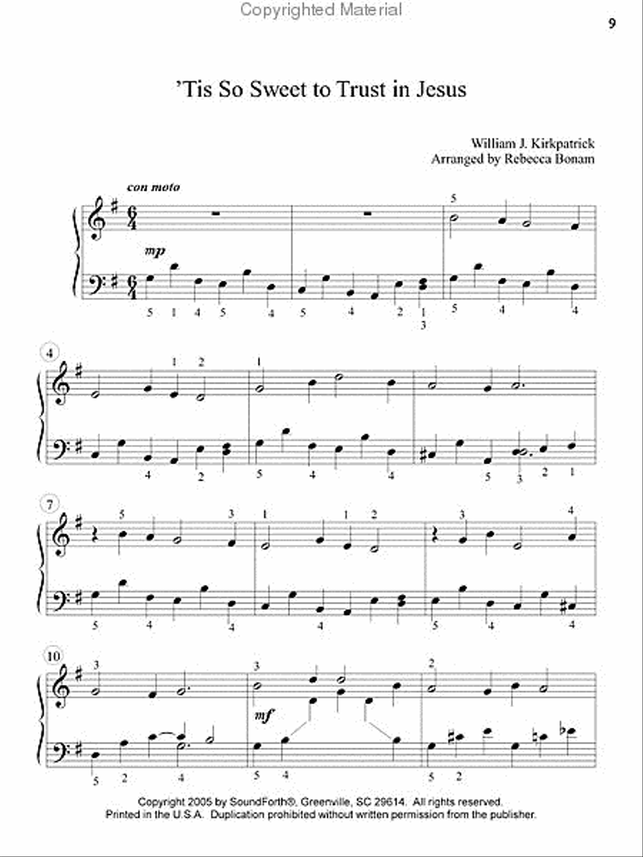 Joy and Peace Easy Piano scores gallery preview page 4