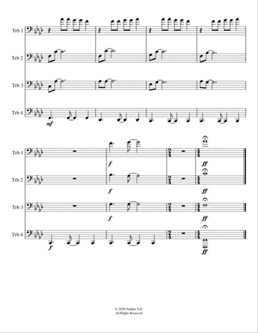 Fanfare for Unprecedented Times Brass Ensemble scores gallery preview page 3