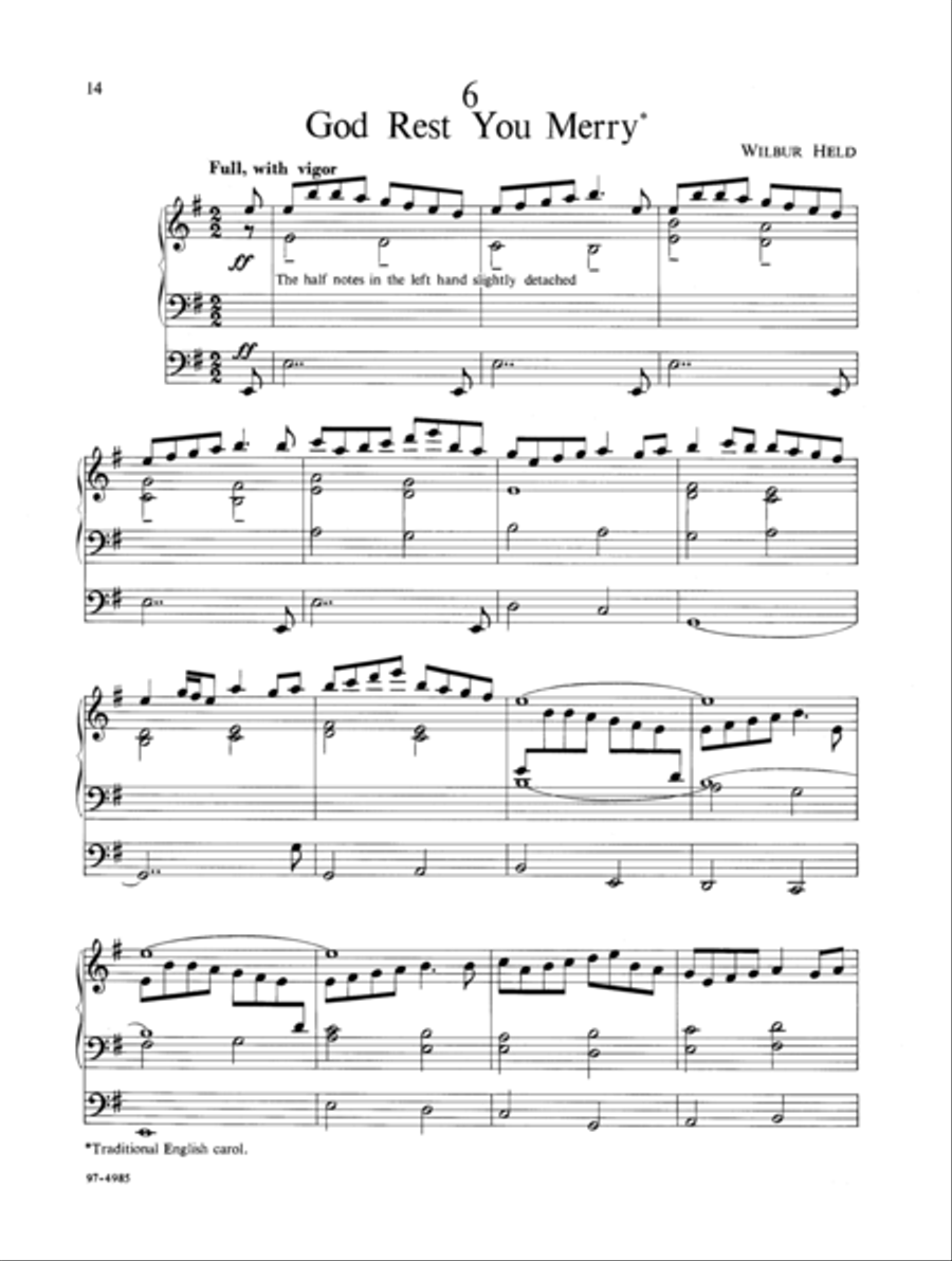 Six Carol Settings Organ scores gallery preview page 7