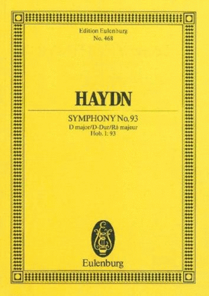 Book cover for Symphony No. 93 in D Major, Hob.I:93