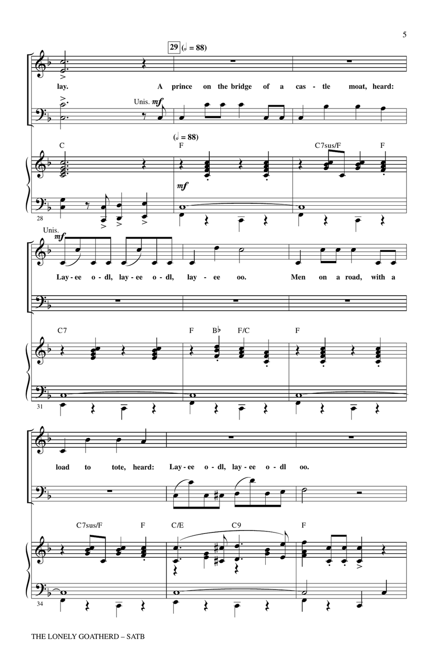 The Lonely Goatherd (from The Sound of Music) (arr. Mark Brymer) 4-Part scores gallery preview page 4