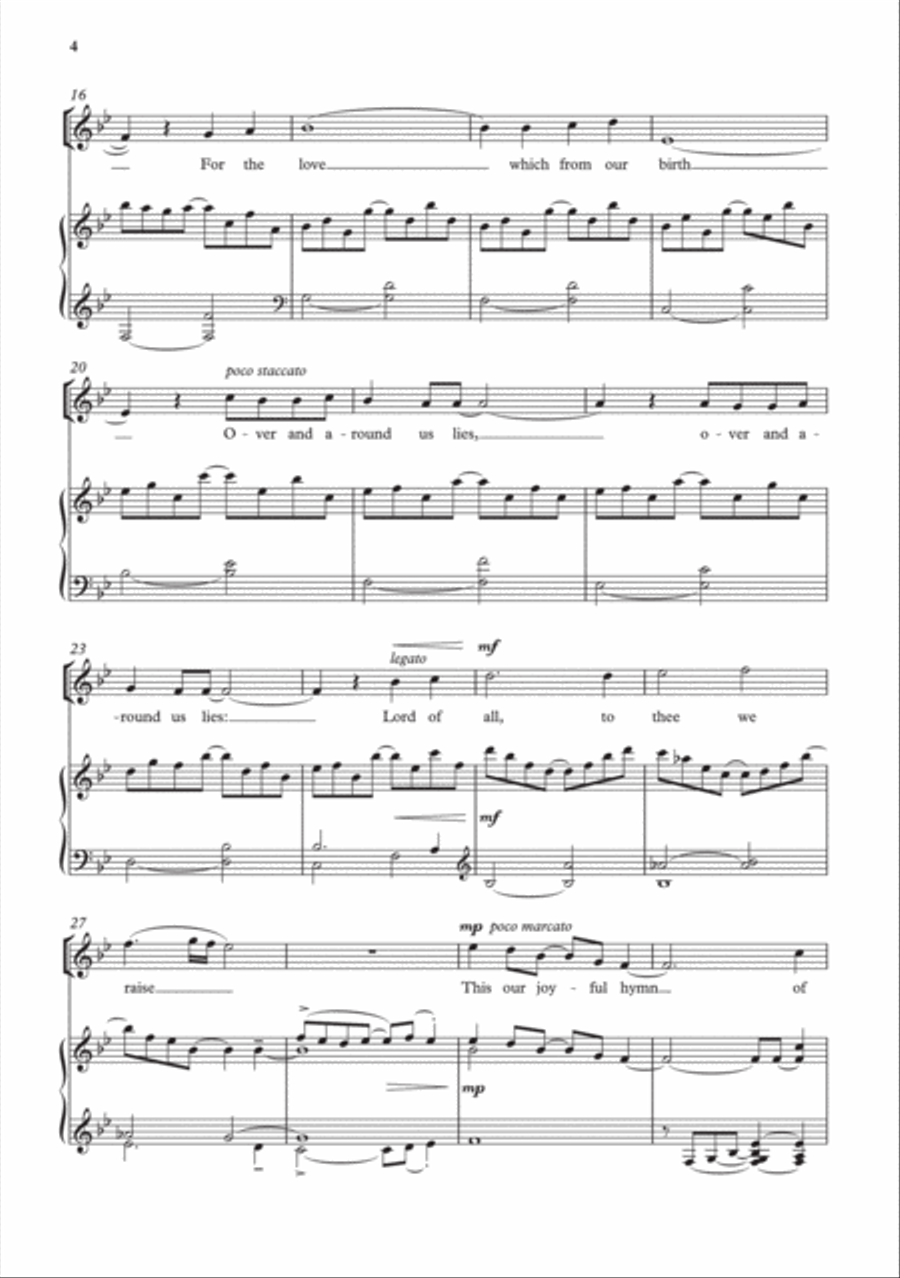 For the beauty of the earth 4-Part scores gallery preview page 4