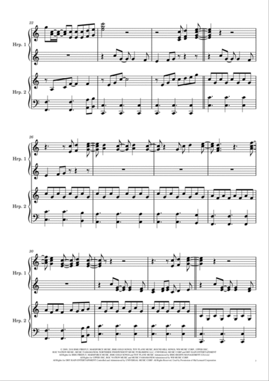 Just The Way You Are Harp scores gallery preview page 5