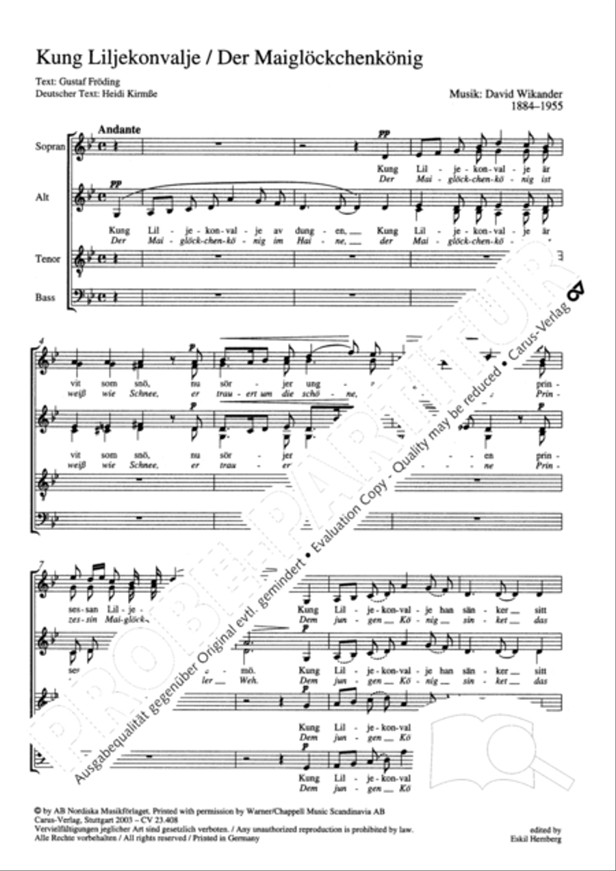 Kung Liljekonvalje SSAATTBB scores gallery preview page 2