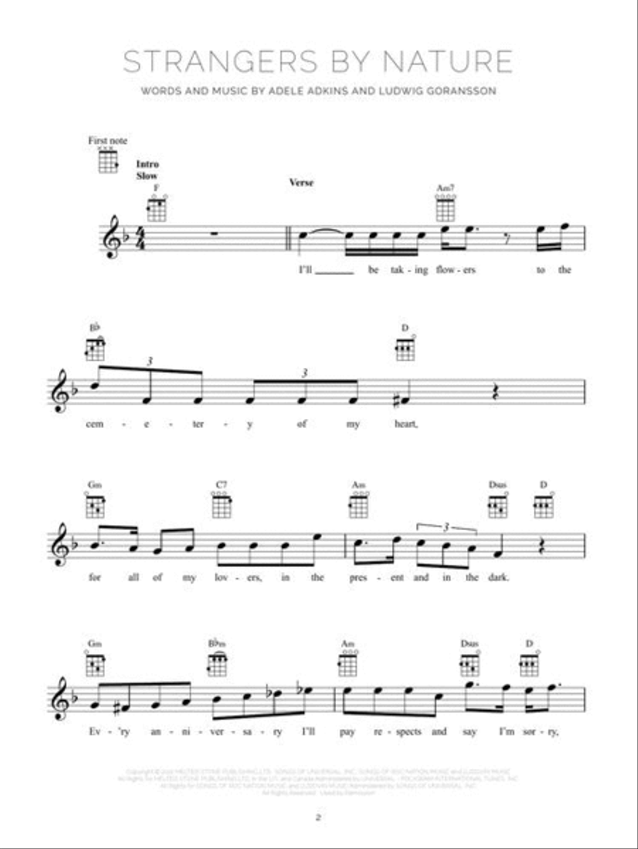 Adele – 30 Ukulele scores gallery preview page 4