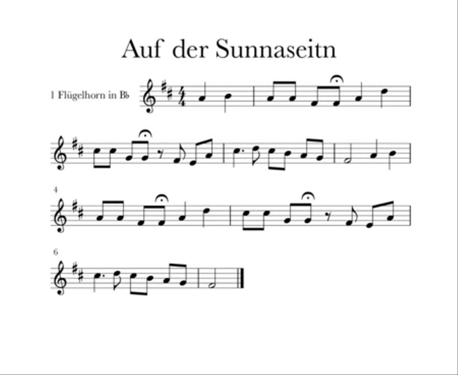 Auf der Sunnaseitn Brass Ensemble scores gallery preview page 2