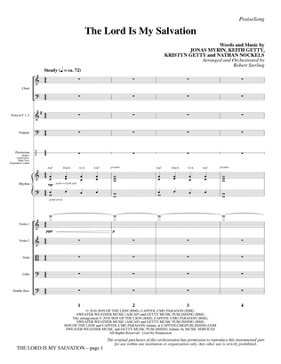 Book cover for The Lord Is My Salvation - Full Score