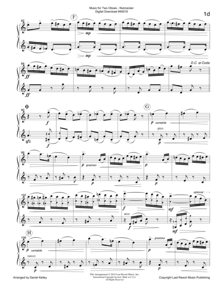 The Nutcracker for Oboe Duet - Music for Two Oboes