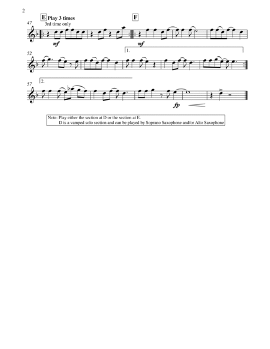Sweet Dreams (are Made Of This) Saxophone Quartet scores gallery preview page 6