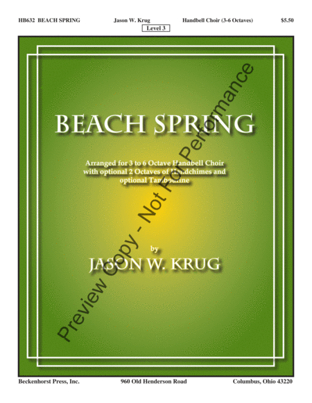 Beach Spring[tambourine part in score] image number null