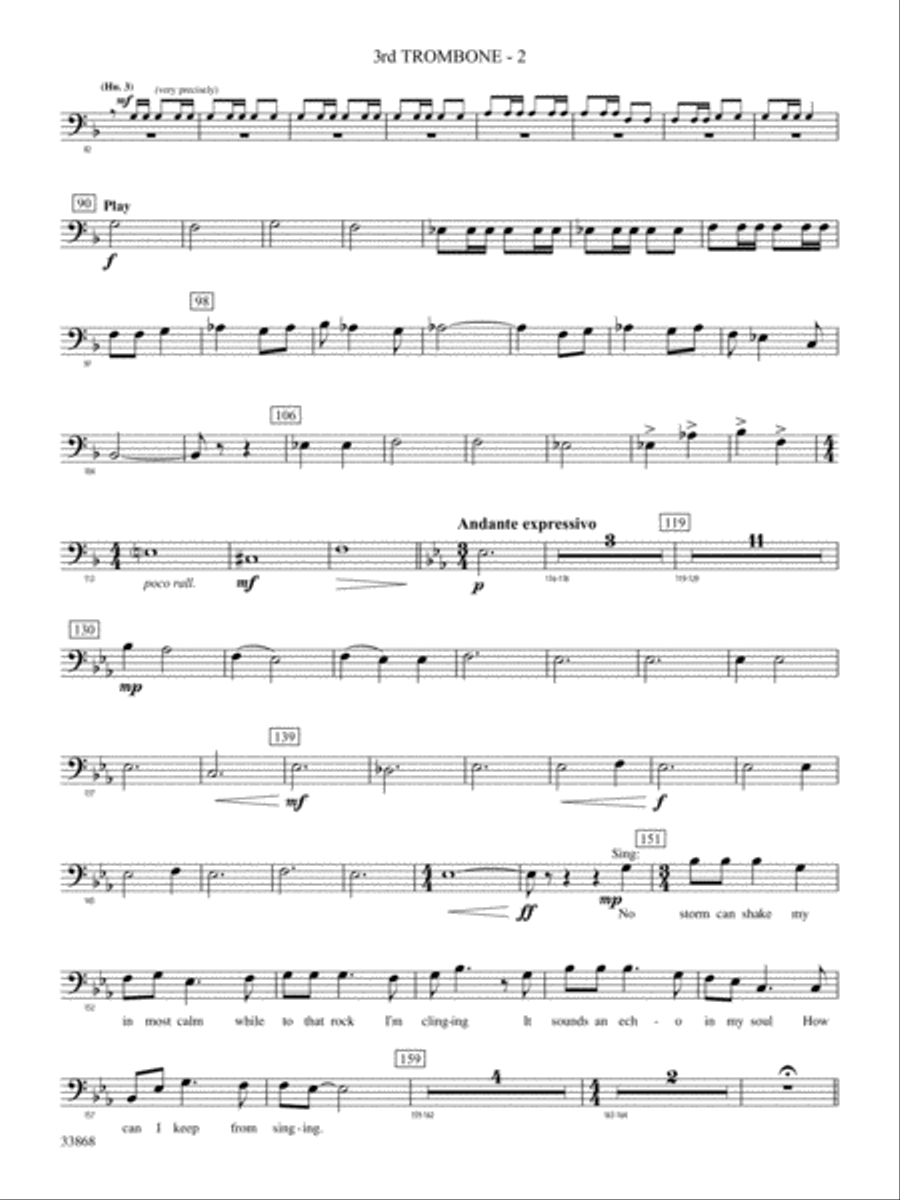 Memor Vita!: 3rd Trombone Concert Band scores gallery preview page 2