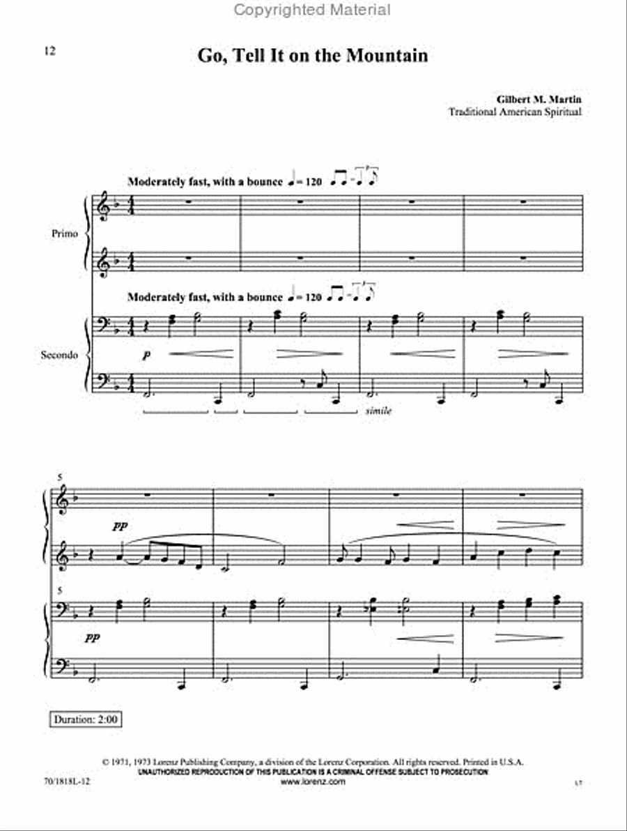 Christmas Light and Bright Piano Duet scores gallery preview page 4