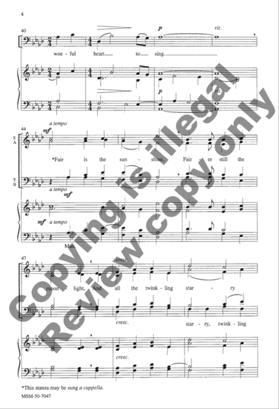 Fairest Lord Jesus Fairest Lord Jesus 4-Part scores gallery preview page 6