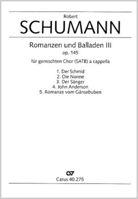 Schumann: Romanzen und Balladen III op. 145