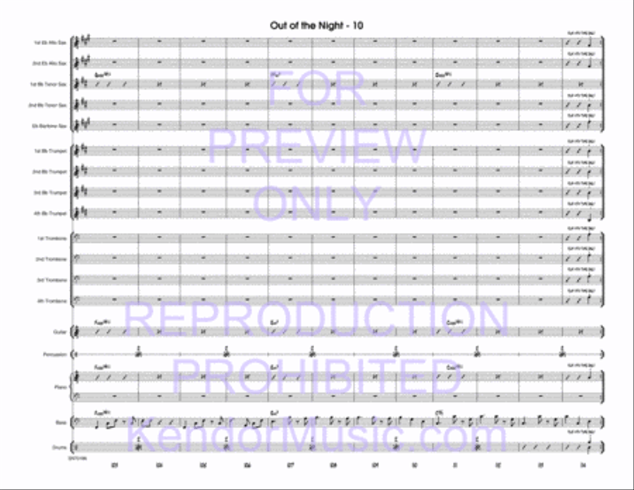 Out Of The Night (Dark Orchid) Jazz Ensemble scores gallery preview page 11